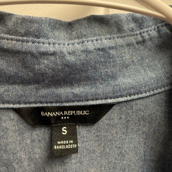 Banana Republic Chambray Above the Knee Denim Shirtdress, Size Small Like New - Picture 3 of 12